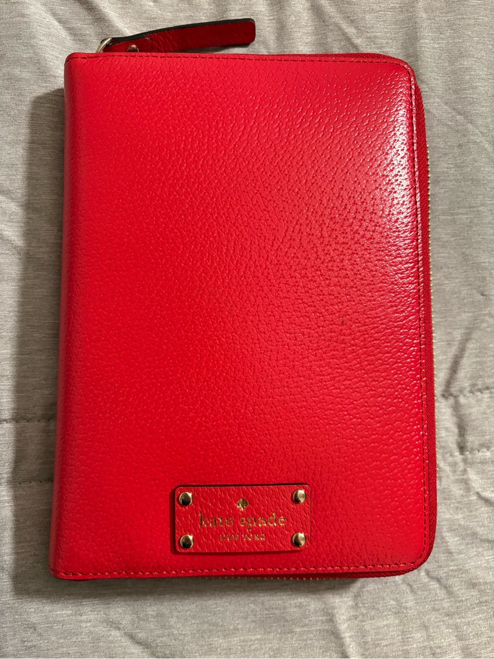 kate spade Red Leather Zip Planner